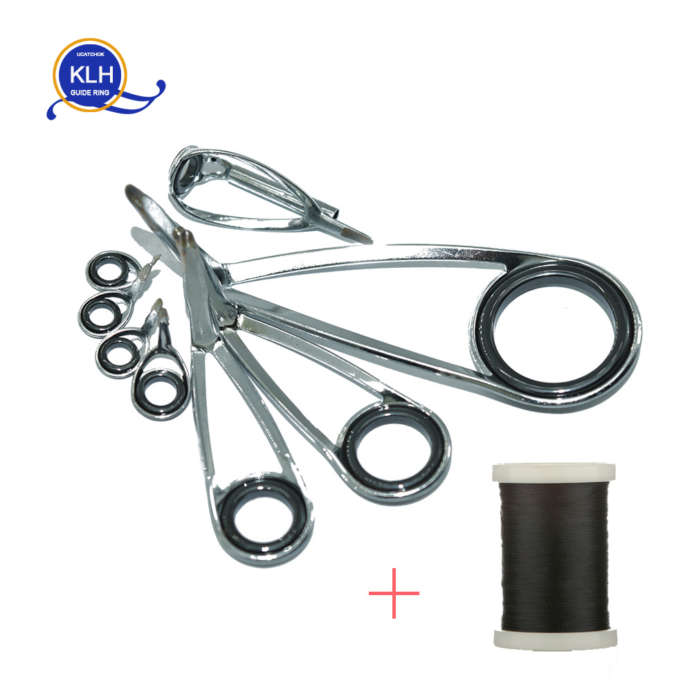 Fishing Rod Guide Replacement - 8pcs/Kit KLH Bracket Stainless Steel Guide