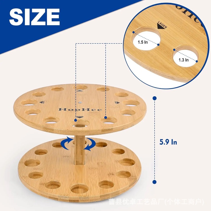 Round Solid Wood Fishing Rod S - Fishing Rod Rack 评论和价格