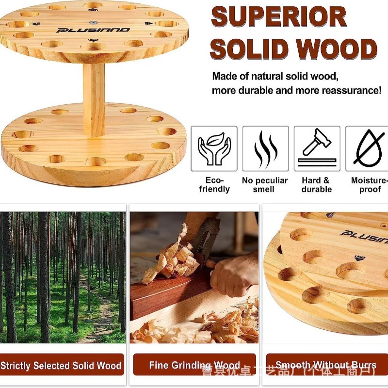 Round Solid Wood Fishing Rod S - Fishing Rod Rack 评论和价格